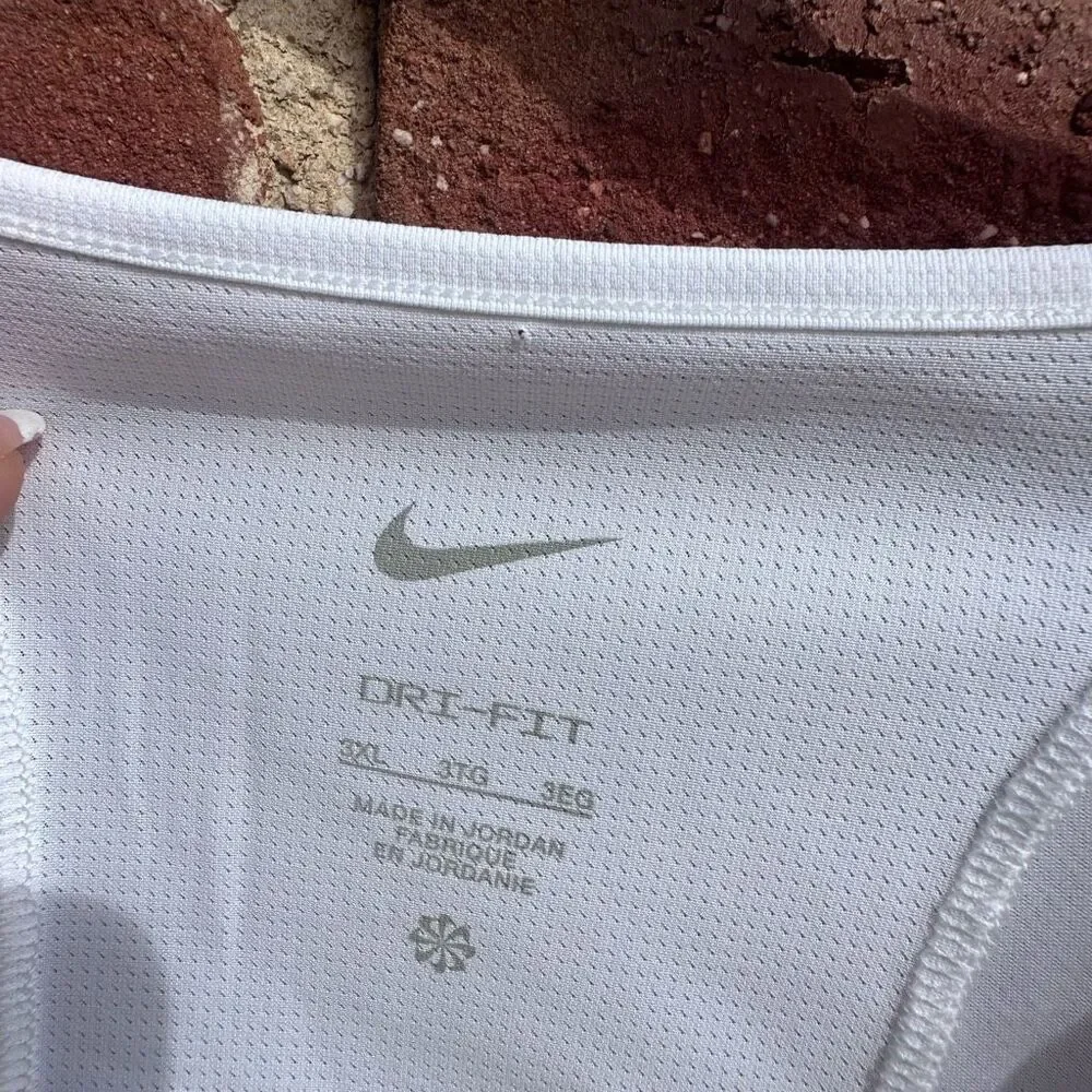 Nike Dri-FIT Cropped Racerback Training Tank White 3XL NEW